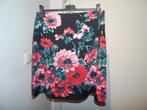 King Louie stretch rok grote bloemen print in kleur M, Kleding | Dames, Rokken, Maat 38/40 (M), Zwart, Ophalen of Verzenden, Zo goed als nieuw