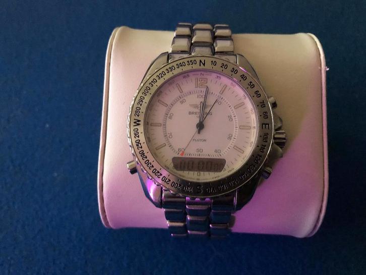 Breitling pluton, Sieraden, Tassen en Uiterlijk, Horloges | Heren, Gebruikt, Polshorloge, Breitling, Staal, Staal, Ophalen
