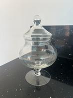Vintage Glazen Snoeppot op voet, Huis en Inrichting, Woonaccessoires | Stolpen, Ophalen of Verzenden, Zo goed als nieuw