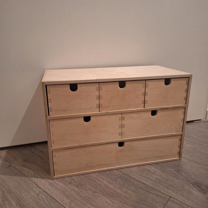 Ikea Moppe houten mini ladekast grenen 42x21x28,5 cm, Huis en Inrichting, Kasten | Ladekasten, Zo goed als nieuw, Minder dan 100 cm