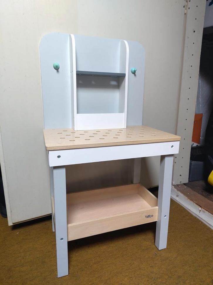 Kinder Werkbank met Gereedschap & Extra's, Kinderen en Baby's, Speelgoed | Speelkeukens, Gebruikt, Hout, Ophalen