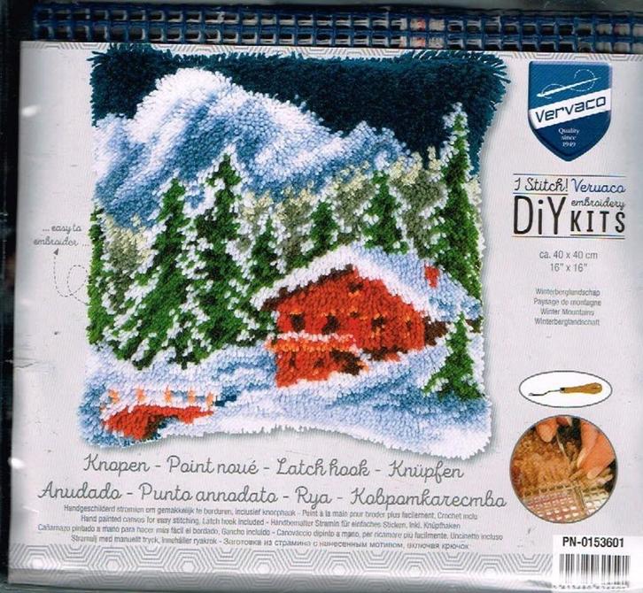 Cado vervaco knooppakket kussen  winterlandschap, Hobby en Vrije tijd, Borduren en Borduurmachines, Nieuw, Overige typen, Ophalen of Verzenden