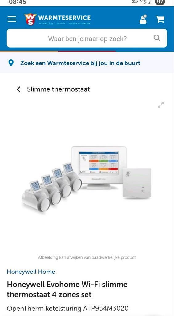 Honeywell Evohome - Slimme Thermostaat met 4x HR92+, Doe-het-zelf en Verbouw, Thermostaten, Zo goed als nieuw, Slimme thermostaat