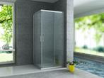 sanitair douchecabine 90x90 of 80x80 mat zwart chroom nieuw, Ophalen of Verzenden, Nieuw, Chroom, Douche