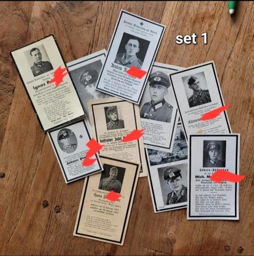 10X duitse ww2 bidprentjes 1943 / deathcards / Sterbebild -1, Verzamelen, Bidprentjes en Rouwkaarten, Bidprentje, Ophalen of Verzenden