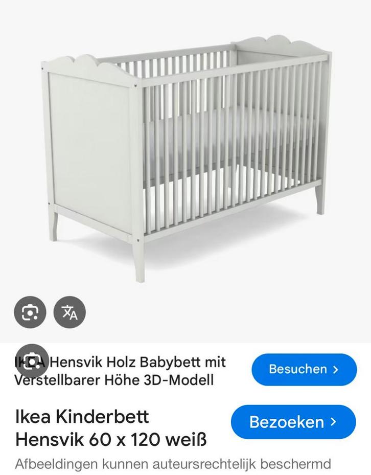 Ledikant 120x60 Ikea Hensvik, Kinderen en Baby's, Babywiegjes en Ledikanten, Gebruikt, Ledikant, Verzenden