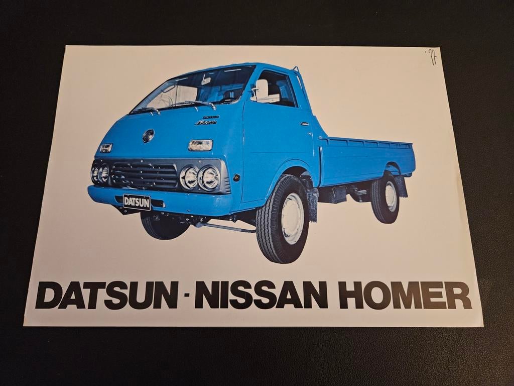 Leaflet Datsun Nissan Homer, Ophalen of Verzenden, Zo goed als nieuw, Nissan
