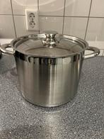 RVS Soeppan met Deksel, Gebruikt, Inductieplaat, Rvs, Ophalen