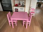 Roze tafeltje met twee stoeltjes, Kinderen en Baby's, Kinderkamer | Tafels en Stoelen, Gebruikt, Ophalen of Verzenden, Tafel(s) en Stoel(en)