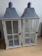 Twee mooie grote houten kandelaars, Huis en Inrichting, Ophalen, Overige materialen, Gebruikt, 50 tot 75 cm