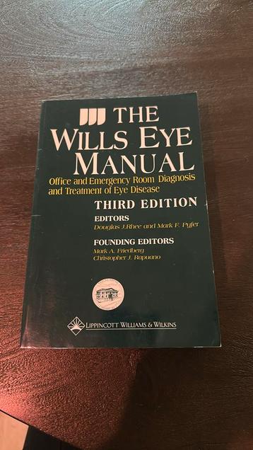 The Wills Eye Manual, 3e editie beschikbaar voor biedingen