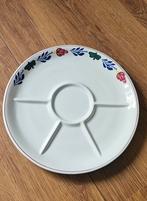Boerenbont fondue/ gourmet bord 27 diameter, Ophalen of Verzenden, Zo goed als nieuw, Bord(en), Aardewerk