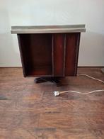 oude houten tafel/bijzettafel met verlichting, Antiek en Kunst, Antiek | Meubels | Tafels, Ophalen