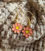 Mooie oorbellen  bloem, Sieraden, Tassen en Uiterlijk, Oorbellen, Overige materialen, Hangers, Nieuw, Oranje