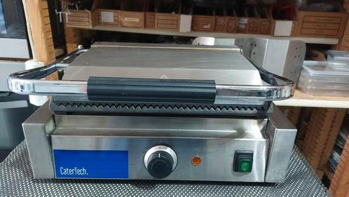 Catertech paniniijzer, Witgoed en Apparatuur, Contactgrills, Zo goed als nieuw, Uitneembare platen, Vaatmachinebestendige platen