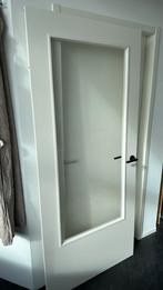 Opdek binnendeur met blank glas 211,5x93cm, linksdraaiend, Ophalen, Glas, Binnendeur, 200 tot 215 cm