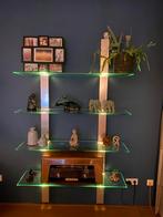 Glazen Wand Etagère met Verlichting, Ophalen of Verzenden