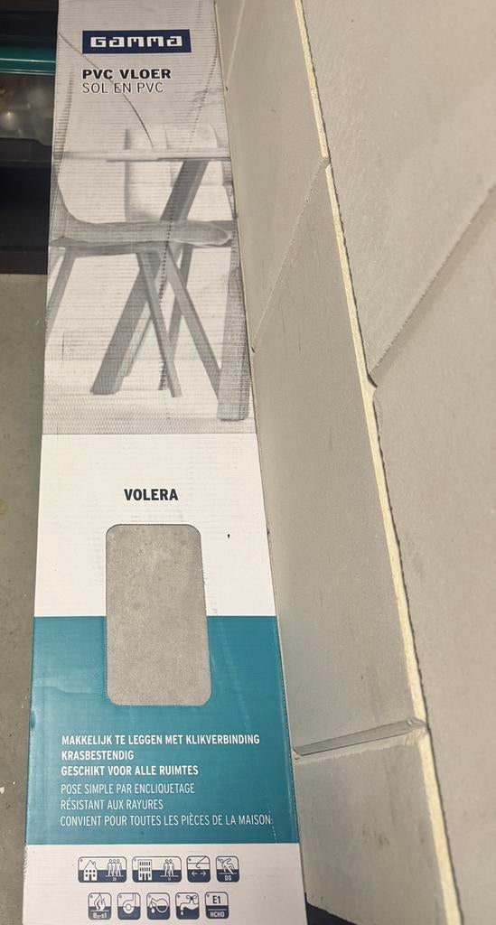 Pvc vloer 18 pakketen beton look zsm, Ophalen, Steen of Klei, 50 tot 150 cm, Overige typen