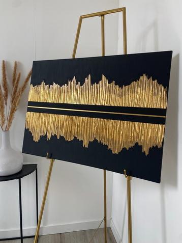 Abstract schilderij met goud - Auric Symphony - Stash beschikbaar voor biedingen