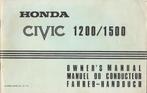 Honda Civic 1200/1500. Handleiding, Ophalen of Verzenden