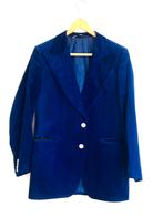 Prachtig Canda (C&A) jasje / Colbert L 500 blauw fluweel, Ophalen of Verzenden, Zo goed als nieuw, Maat 48/50 (M), Blauw