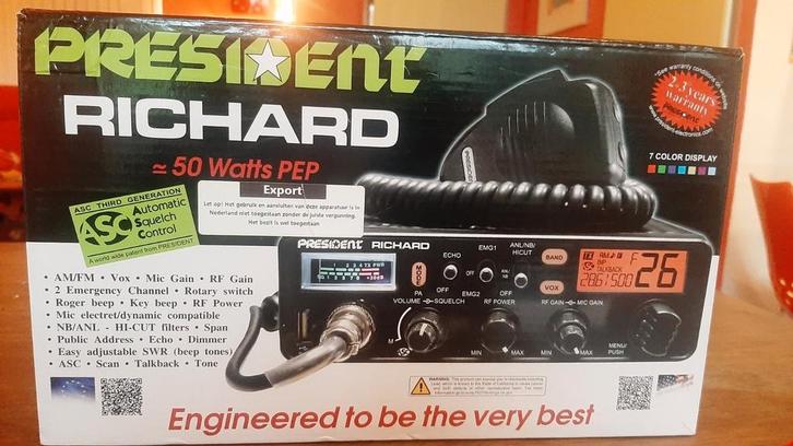 Te koop president Richard cb 27mhz zendontvanger., Telecommunicatie, Zenders en Ontvangers, Zo goed als nieuw, Zender, Ophalen of Verzenden