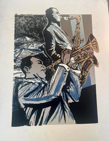 Poster. Jazz poster op stevig karton. beschikbaar voor biedingen