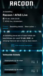 Racoon, vrijdag 16 oktober 2026, Twee personen