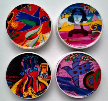 8 Onderzetters met Kunst Afbeeldingen van Corneille - ZGAN beschikbaar voor biedingen