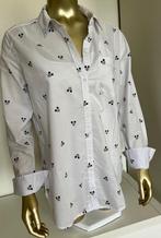 Ruimvallende Mickey Mouse blouse, dames overhemd, mt. 38, Maat 38/40 (M), Ophalen of Verzenden, Wit, Zo goed als nieuw
