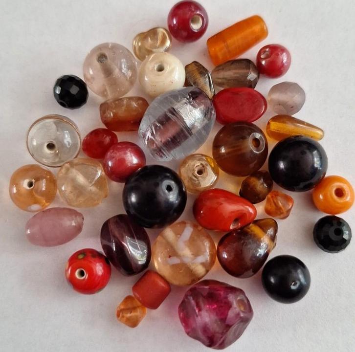 Zak glaskralen mix kleuren 6-20 mm, Hobby en Vrije tijd, Kralen en Sieraden maken, Nieuw, Kraal, Verzenden