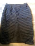 SCARVA WOMAN ROK mt38 schuine overslag bruin/zwarte streep, Maat 38/40 (M), Verzenden, Scarva, Zwart