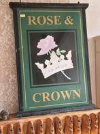 Oud Wales Pub Bord - Rose & Crown - Dubbelzijdig Metaal, Ophalen