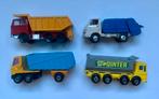 Set van 4 vintage speelgoed vrachtwagens Efsi Tomica, Ophalen of Verzenden, Gebruikt, Bus of Vrachtwagen, Overige merken