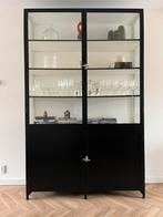 Apothekerskast staal zwart wit Old Basics, Huis en Inrichting, Kasten | Buffetkasten, Ophalen, Zo goed als nieuw, 25 tot 50 cm