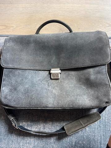 Plevier Leren Laptoptas Grijs beschikbaar voor biedingen