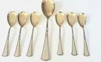 antiek bestek zilver art nouveau Jugendstil verguld lepels, Ophalen of Verzenden, Zilver