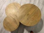 Salontafels rond set van 3 blank mango 70 CM actie prijs, Huis en Inrichting, Kasten | Ladekasten, SALONTAFELS rond set van 3 blank mango 70 CM actie prijs