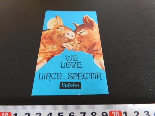 sticker we love LINCO - SPECTIN  Upjohn, Verzamelen, Stickers, Zo goed als nieuw, Bedrijf of Vereniging, Ophalen