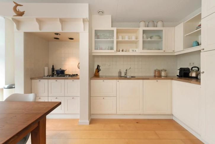 Landelijke keuken - Zelf demonteren en ophalen, Huis en Inrichting, Keuken | Complete keukens, Gebruikt, Hoekkeuken, Crème, Ophalen