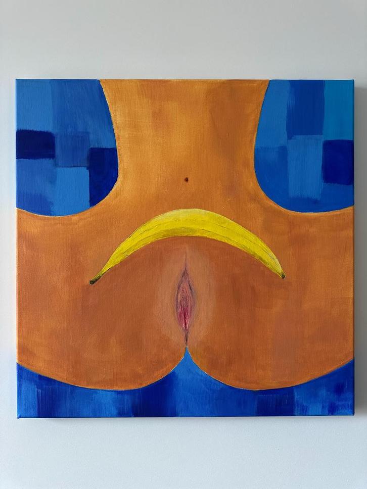 Acryl Schilderij op canvas - modern en conceptueel, Antiek en Kunst, Kunst | Schilderijen | Modern, Ophalen of Verzenden