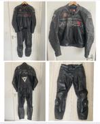 Dainese zwart leren motorpak motorjas en broek leer 56 L /XL, Dainese, Heren, Jas | leer, Ophalen of Verzenden