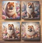 Chow Chow Barok stijl onderzetters met houder, Ophalen of Verzenden, Nieuw, Glas of Kopje