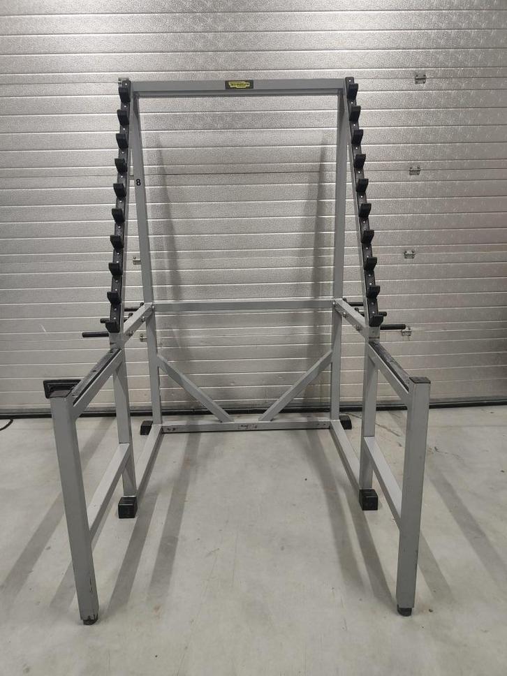 Technogym Squat Rack - Krachtstation Technogym rek, Sport en Fitness, Fitnessmaterialen, Zo goed als nieuw, Overige typen, Armen