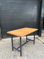 Bartafel 140x80 cm met echt eikenhouten blad, Ophalen of Verzenden, Nieuw