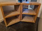 2 Steigerhouten Kastjes op Wielen, Met plank(en), Minder dan 50 cm, Gebruikt, Ophalen of Verzenden