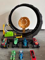 Hot Wheels Racebaan Monster Trucks Looping Challenge set, Ophalen of Verzenden, Zo goed als nieuw, Handmatig, Hot Wheels