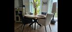 Eettafel met 4 stoelen, Huis en Inrichting, Tafels | Eettafels, Ophalen, Rond, Zo goed als nieuw, 100 tot 150 cm