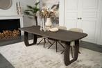 Nieuwe luxe eiken eettafel 260x100 incl. 6 luxe stoelen, Ophalen, Nieuw, Eiken, 6 tot 8 stoelen