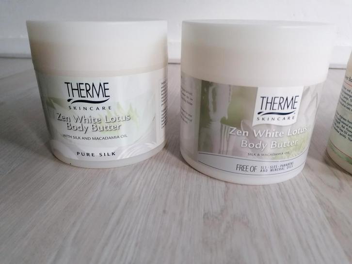Therme Body Butter Set - Nieuwstaat! En 4 mini parfum, Sieraden, Tassen en Uiterlijk, Uiterlijk | Lichaamsverzorging, Nieuw, Bodylotion, Crème of Olie